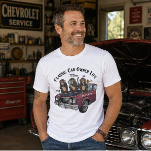 Triblenda Camiseta Divertida para Dueño de Autos Clásicos