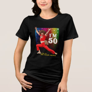 Triblenda Camiseta divertida para el 50 cumpleaños Kick & St