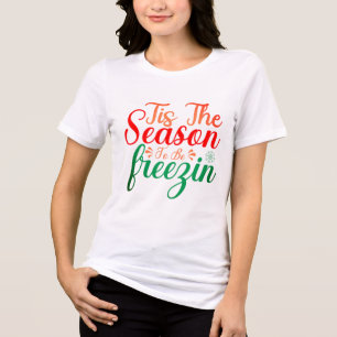 Triblenda Camiseta divertida para Navidades festivos.