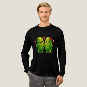 Triblenda Camiseta divertida pareja de pepinillos kawaii par