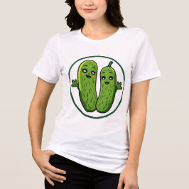 Triblenda Camiseta divertida pareja de pepinillos lindos Kaw