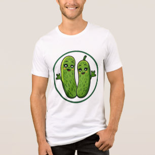 Triblenda Camiseta divertida pareja de pepinillos lindos Kaw