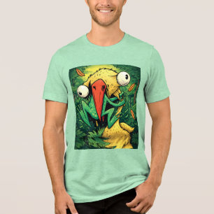 Triblenda Camiseta Divertida Pelícano vs Rana Pantano Nunca