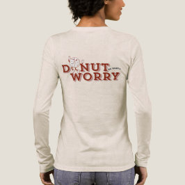 Triblenda Camiseta divertida retro 'Donut Worry Be Happy'