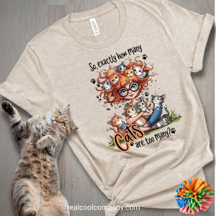 Triblenda Camiseta divertida y extravagante de chica gato pa
