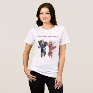 Triblenda Camiseta divertida y linda de gato - Salta en la c