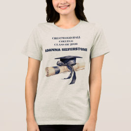 Triblenda Camiseta editable de fiesta de graduación