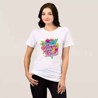 Triblenda Camiseta elegante de diseño floral para mujeres –
