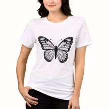 Camiseta elegante de mariposa para mujeres 