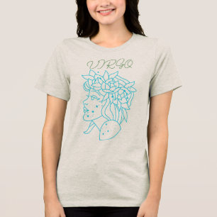 Triblenda Camiseta elegante del signo zodiacal Virgo, regalo