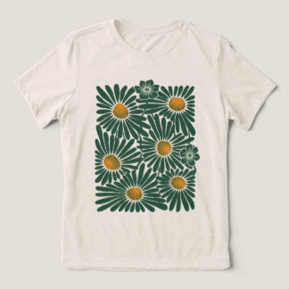 Triblenda Camiseta Emerald Meadow Abstracta Floral para Muje