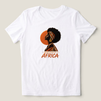 Triblenda Camiseta Enraizada en África | Mujer Africana con