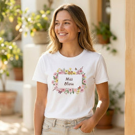 Triblenda Camiseta Escolar con Nombre Personalizado para Mae