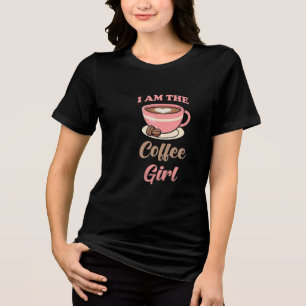 Triblenda Camiseta estética chica amante del café Adicta al 