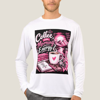 Triblenda Camiseta estética de café y energía matutina