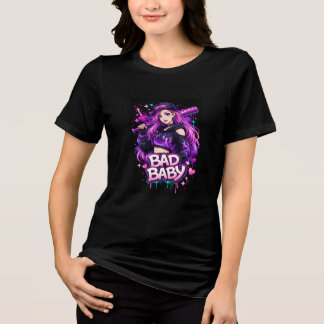 Triblenda Camiseta estética de chica mala | Gráfica de ropa