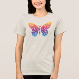 Triblenda Camiseta estética de mariposa pastel para mujeres 