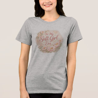 Triblenda Camiseta estética floral de mi era de niña suave