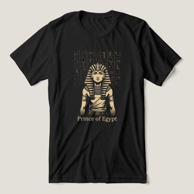 Triblenda Camiseta estilo Faraón Real del Príncipe de Egipto (Diseño delantero )