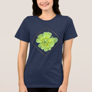 Triblenda Camiseta Euphorbia de Marco de Diamante Geométrico