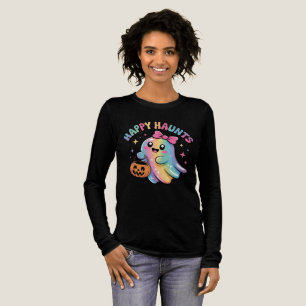 Triblenda Camiseta Fantasma Arcoíris Pastel – Kawaii Hallowe
