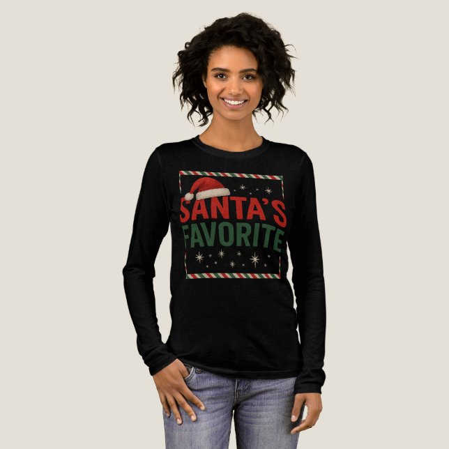 Triblenda Camiseta favorita de Santa (Anverso Completo)