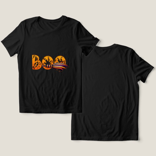 Triblenda Camiseta feliz de Halloween (Diseño Anverso y Reverso)