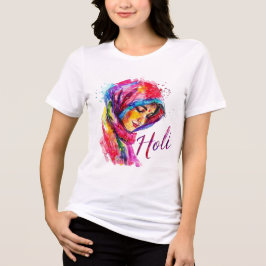 Triblenda Camiseta femenina colorida de Holi