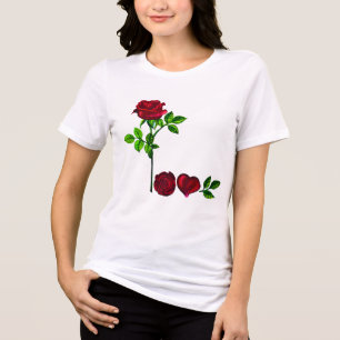 Triblenda Camiseta femenina de arte alpino pintada a mano
