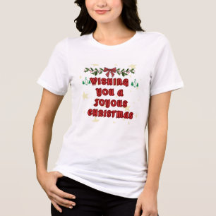 Triblenda Camiseta femenina de Navidades de humor
