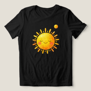 Triblenda Camiseta Femenina de Sol Sonriente Radiante