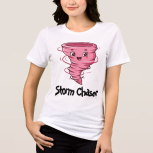 Triblenda Camiseta femenina de Storm Chaser de la chica Twon