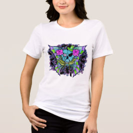 Triblenda Camiseta femenina Psyko-Daizie Skull & Roses