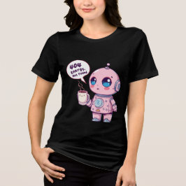 Triblenda Camiseta femenina robótica - Adorable futurista