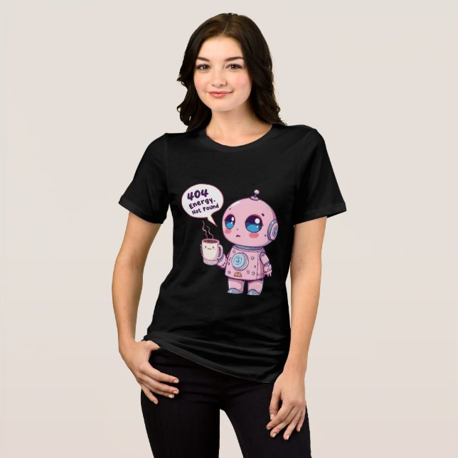 Triblenda Camiseta femenina robótica - Adorable futurista (Anverso Completo)