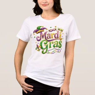 Triblenda Camiseta Festiva de Mardi Gras – Carnaval de Purpu