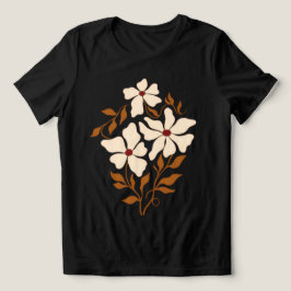 Triblenda Camiseta Floral Abstracta para Mujer Golden Petal