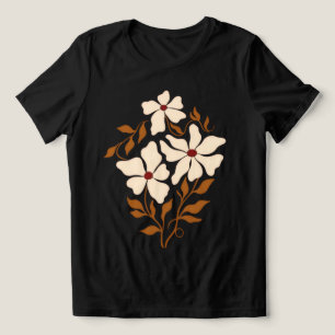 Triblenda Camiseta Floral Abstracta para Mujer Golden Petal