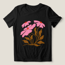 Triblenda Camiseta floral abstracta para mujer Rosewood Bloo
