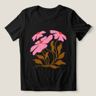 Triblenda Camiseta floral abstracta para mujer Rosewood Bloo