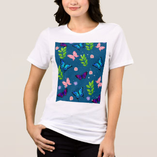 Triblenda Camiseta Floral de Mariposa