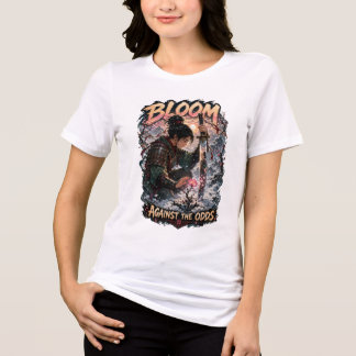 Triblenda Camiseta floral de mujer con citas positivas