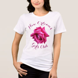 Triblenda Camiseta floral de rosa rosa caliente bonito de pe