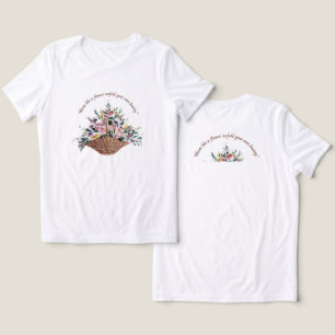 Triblenda Camiseta floral femenina minimalista