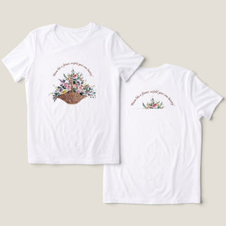Triblenda Camiseta floral femenina minimalista