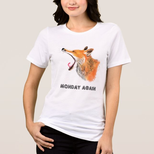 Triblenda Camiseta Fox divertida con texto - Personalizable (Anverso)