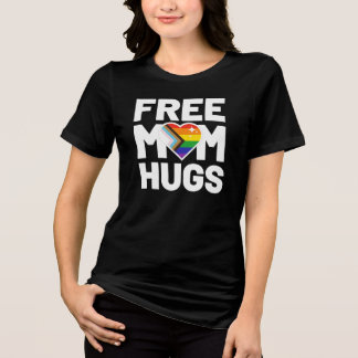 Triblenda Camiseta Free Mom Hugs, Camiseta arcoíris Orgullo