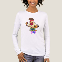 Triblenda Camiseta "Gallo Divertido Levántate y Vuela”