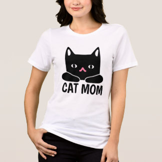 Triblenda Camiseta GATO MAMÁ LINDOS GATOS NEGROS