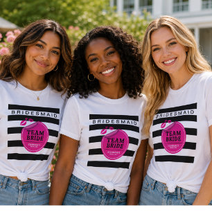 Triblenda Camiseta glamurosa para damas de honor Team Bride